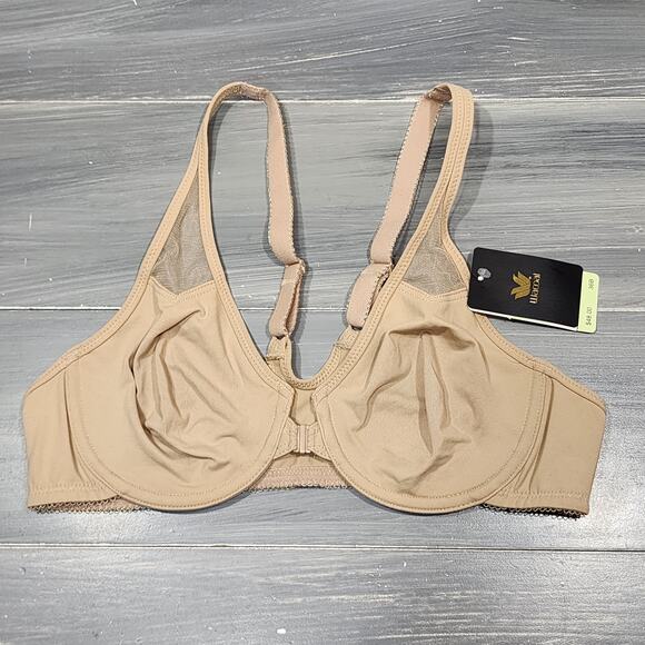 Wacoal Bra 36B Racerback Underwire Front Close Bra 65124 Body by Wacoal Toast - Picture 1 of 9